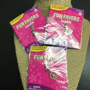 Fun Favors Charms Silver Peace Sign Symbol Wedge High Heel Shoe Cupcake